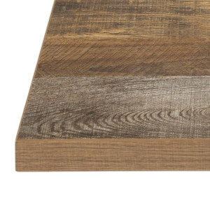 Kvadratna miza s starinskim učinkom lesa - 600 x 600 mm - Bolero