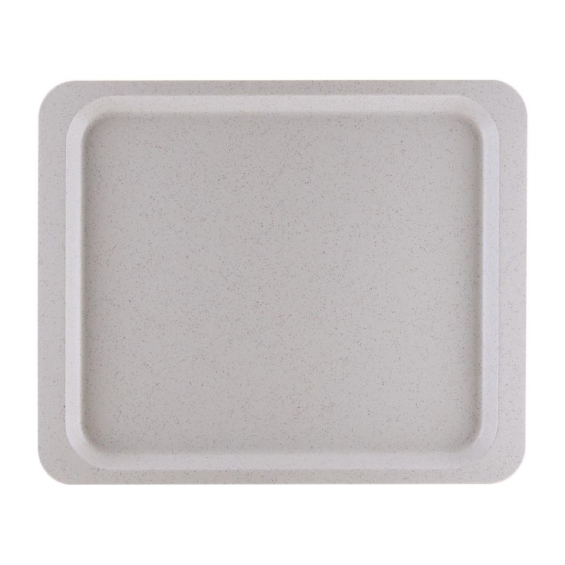 Pladenj za serviranje iz poliestra GN1/2 325x265mm Sivkasto pegast - Roltex - Fourniresto