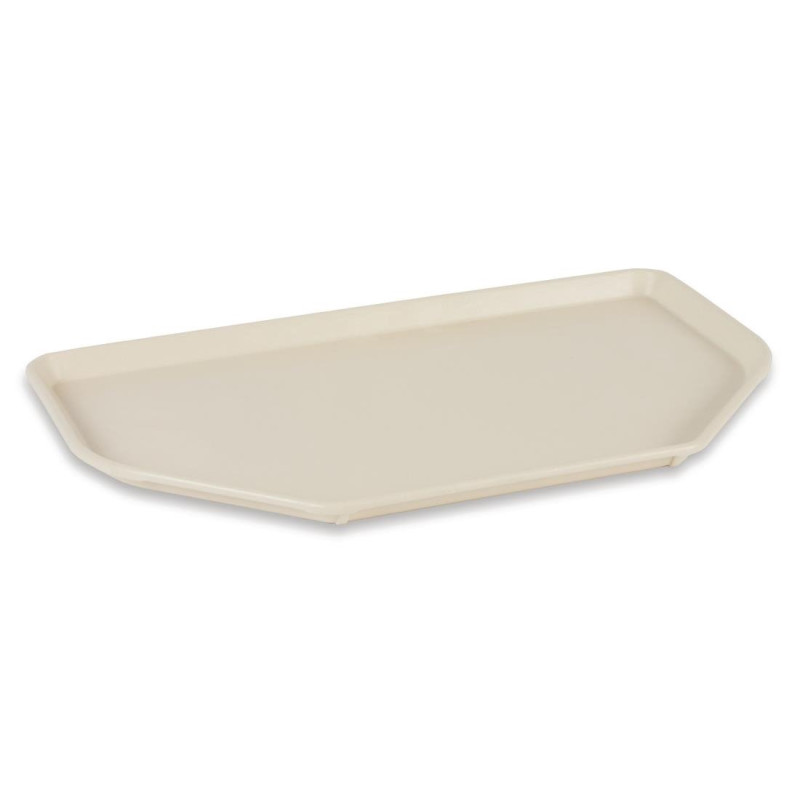 Pladenj za strežbo iz poliestra trapezoidne oblike 500x325mm bež - Roltex - Fourniresto