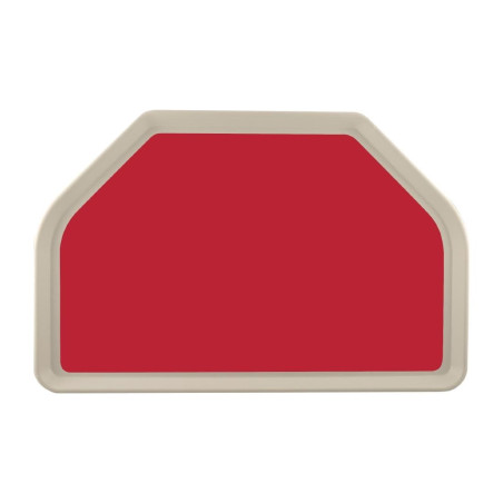 Pladen za serviranje iz poliestra trapezoidne oblike GN 500x325mm rdeče barve - Roltex - Fourniresto