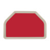 Pladen za serviranje iz poliestra trapezoidne oblike GN 500x325mm rdeče barve - Roltex - Fourniresto