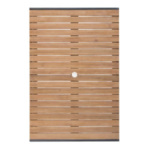 Pravokotna miza iz jekla in akacije - 120 cm - Bolero - Fourniresto