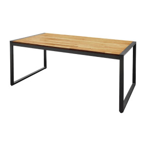 Miza industrijskega stila pravokotne oblike iz jekla in akacije 180 cm - Bolero - Fourniresto