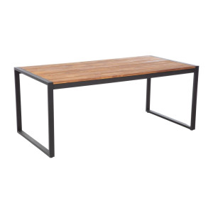Miza industrijskega stila pravokotne oblike iz jekla in akacije 180 cm - Bolero - Fourniresto