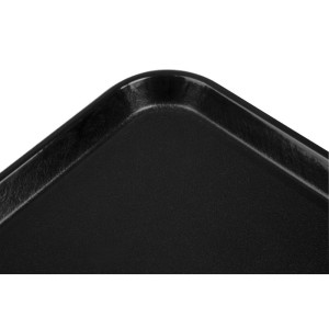 Pravokotni protizdrsni pladenj iz steklenih vlaken EpicTread črne barve 350mm - Cambro - Fourniresto