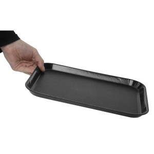 Pravokotni protizdrsni pladenj iz steklenih vlaken EpicTread črne barve 350mm - Cambro - Fourniresto