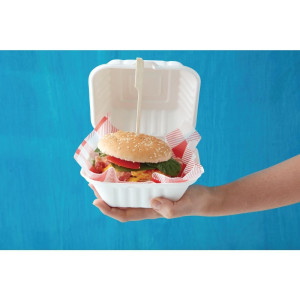 Kompostabilne hamburger škatle - L 149 mm - paket 500 - Fiesta Green