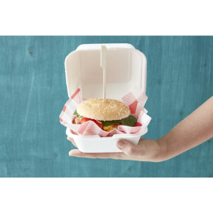 Kompostabilne hamburger škatle - P 153mm - Paket 500 - Fiesta Green