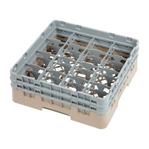 Omarica za kozarce 16 predalov Camrack bež - Š 500 x G 500 mm - Cambro