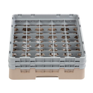Omarica za kozarce 25 predalov Camrack bež višina-L 500 x P 500mm - Cambro