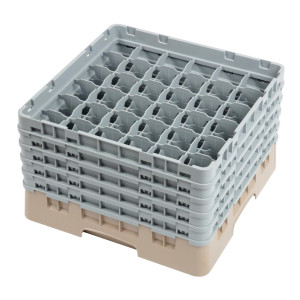 Omarica za kozarce s 36 predelki Camrack bež - Š 500 x G 500 mm - Cambro