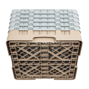 Omarica za kozarce s 36 predelki Camrack bež - Š 500 x G 500 mm - Cambro