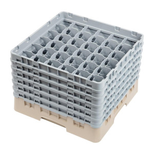 Omarica za kozarce s 36 predelki Camrack bež 500 x 500 mm - Cambro