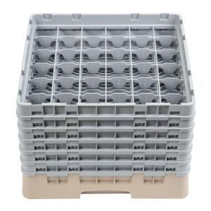Omarica za kozarce s 36 predelki Camrack bež 500 x 500 mm - Cambro