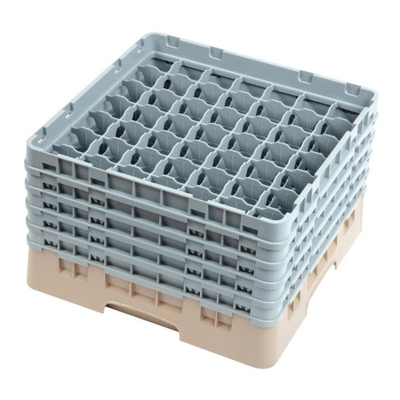 Omarica za kozarce 49 predalov Camrack bež-L 500 x G 500mm - Cambro - Fourniresto