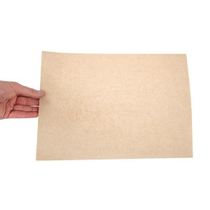 Papir za peko brez beljenja, kompostabilen - D 380 x Š 275 mm - Paket 500 - Vegware