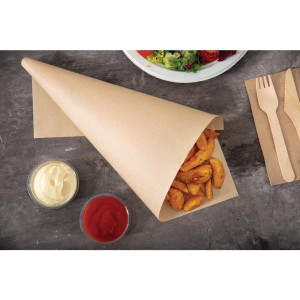 Papir za peko brez beljenja, kompostabilen - D 380 x Š 275 mm - Paket 500 - Vegware