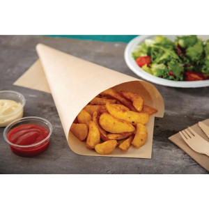 Papir za peko brez beljenja, kompostabilen - D 380 x Š 275 mm - Paket 500 - Vegware