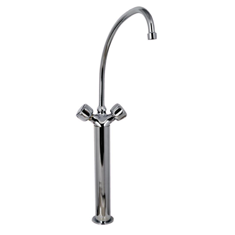 Mešalnik z enojnim dovodom, težki model 3/4" s 2 pipama na stebričku - L 200mm - FourniResto Mešalnik z enojnim dovodom, težki model 3/4" s 2 pipama na stebričku - L 200mm - FourniResto