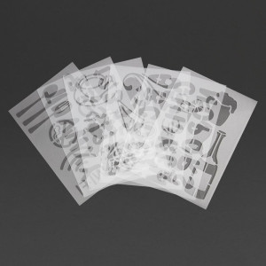 Set šablon za šablone - paket 5 - Securit - Fourniresto