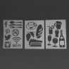 Set šablon za šablone - paket 5 - Securit - Fourniresto