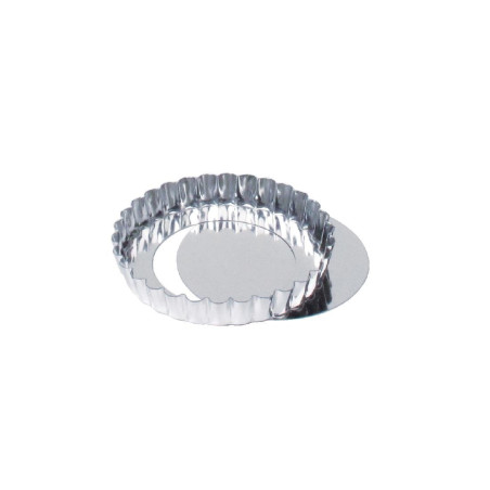 Fluted Quiche Mold with Removable Bottom - Ø 120 mm - FourniResto Fluted Quiche Mold with Removable Bottom - Ø 120 mm - FourniResto