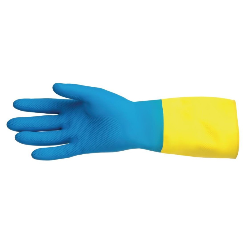 Waterproof Light Chemical Protection Blue and Yellow Gloves Mapa 405 - Size XL - Mapa Waterproof Light Chemical Protection Blue and Yellow Gloves Mapa 405 - Size XL - Mapa