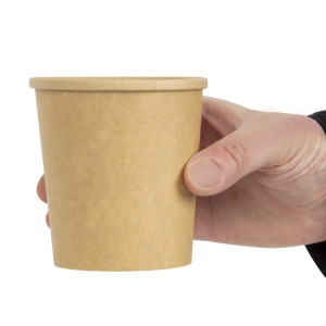 Posode za juho Kraft, primerne za mikrovalovno pečico, ki jih je mogoče reciklirati - 450 ml - paket 500 - Colpac