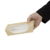 Pladnji za solato Kraft, ki se lahko reciklirajo, s prozornim oknom - 1000 ml - paket 200 - Colpac