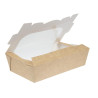 Pladnji za solato Kraft, ki se lahko reciklirajo, s prozornim oknom - 1000 ml - paket 200 - Colpac