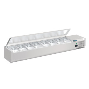 Saladni pult s pokrovom serije G - 8 x GN 1/4 - Polar