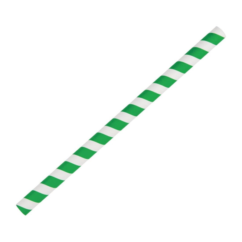 Slamice za smoothie iz papirja - zelene - dolžina 210 mm - paket 250 - Fiesta Green Slamice za smoothie iz papirja - zelene - dolžina 210 mm - paket 250 - Fiesta Green