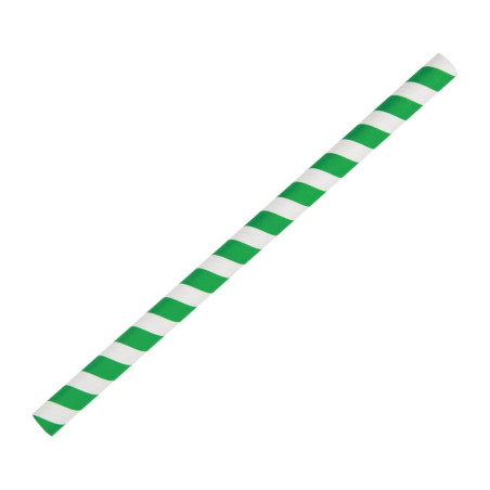 Slamice za smoothie iz papirja - zelene - dolžina 210 mm - paket 250 - Fiesta Green