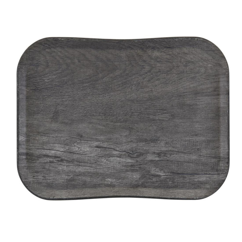 Plošča iz poliestra Century, naravni videz hrastovega lesa sive barve - 330 x 430 mm - Cambro - Fourniresto