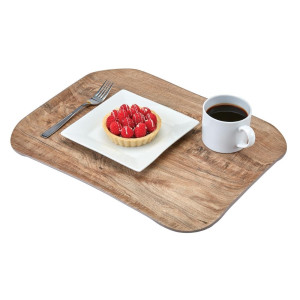 Plošča iz poliestra z naravnim videzom svetlega oljčnega lesa - 360 x 460 mm - Cambro - Fourniresto