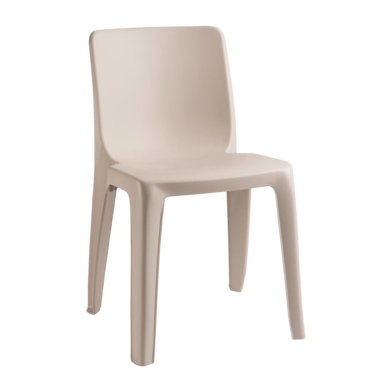 Stackable outdoor/indoor chair - beige - FourniResto - Fourniresto Stackable outdoor/indoor chair - beige - FourniResto - Fourniresto