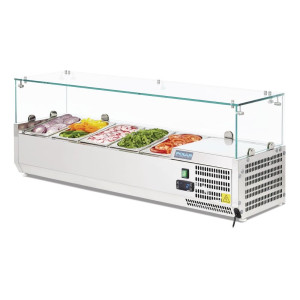 Vitrina sestavljena iz hladilnega dela za sestavljanje sestavin serije G - 5 x GN 1/4 - Polar - Fourniresto