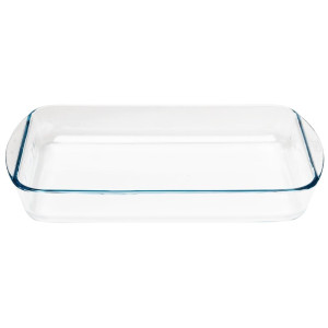 Pečatna posoda pravokotne oblike iz stekla - D 350 x Š 230 mm - Pyrex