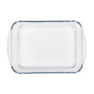 Pečatna posoda pravokotne oblike iz stekla - D 350 x Š 230 mm - Pyrex