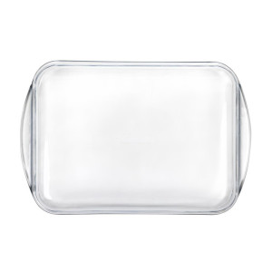 Pečatna posoda pravokotne oblike iz stekla - D 350 x Š 230 mm - Pyrex