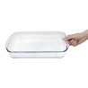 Pečatna posoda pravokotne oblike iz stekla - D 350 x Š 230 mm - Pyrex