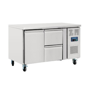 Hladilna miza 1 vrata 2 predala - 228 L - Polar - Fourniresto
