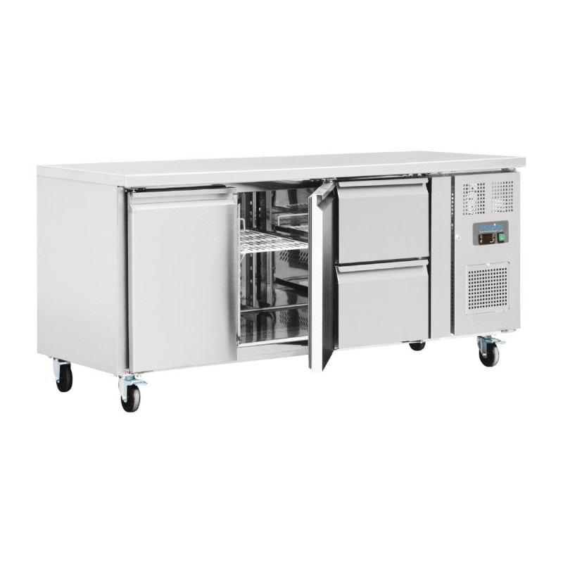 Hladilna miza z 2 vrati in 2 predaloma serije U - 417L - Polar - Fourniresto Hladilna miza z 2 vrati in 2 predaloma serije U - 417L - Polar - Fourniresto