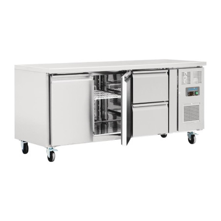 Hladilna miza z 2 vrati in 2 predaloma serije U - 417L - Polar - Fourniresto