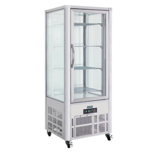 Vitrina za slaščice iz nerjavečega jekla s 1 steklenimi vrati, serija G - 400L - Polar - Fourniresto