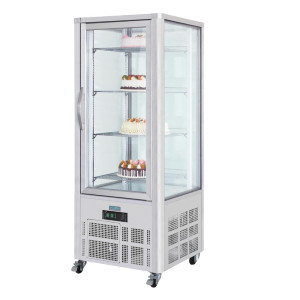 Vitrina za slaščice iz nerjavečega jekla s 1 steklenimi vrati, serija G - 400L - Polar - Fourniresto