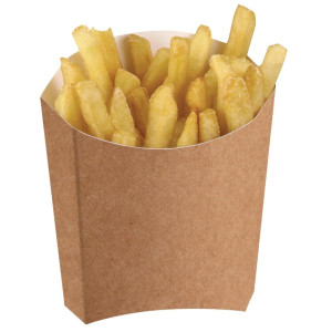 Škatle za srednje velike kompostabilne kraft papirnate posode za pomfri - Paket 1000 - Colpac - Fourniresto