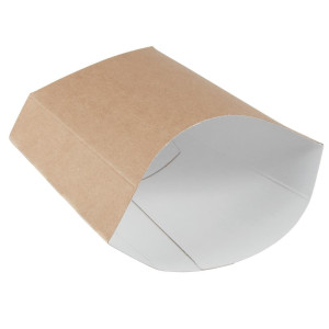 Škatle za srednje velike kompostabilne kraft papirnate posode za pomfri - Paket 1000 - Colpac - Fourniresto