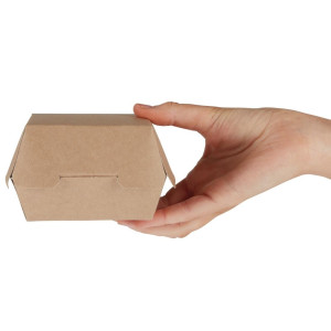 Škatle za burgerje Kraft kompostabilne standardne - Š 108mm - Paket 250 - Colpac