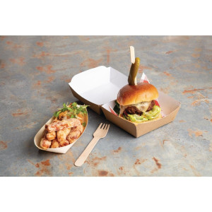 Škatle za burgerje Kraft kompostabilne standardne - Š 108mm - Paket 250 - Colpac
